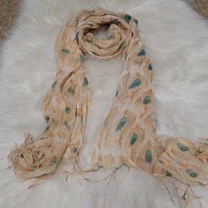 Modcloth peacock feather scarf